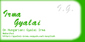 irma gyalai business card